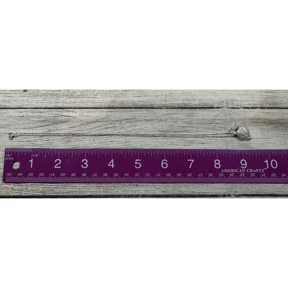 Hershey's Kiss Necklace Silver Plated Crystal Pendant 18" Chain w/Box GTub22 - Picture 4 of 4